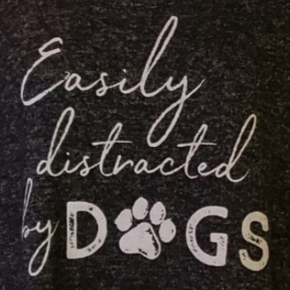 Maurices “Easily Distracted By Dogs” Graphic Tee T-Shirt Women's Medium M Grey - Picture 4 of 7